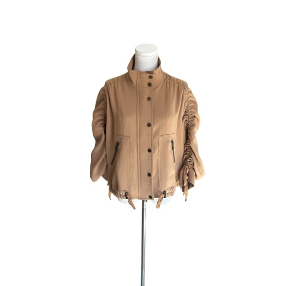 VERONICA BEARD - Paros Drawstring Jacket Women's Tan Jacket Sz S - Picture 3 of 11